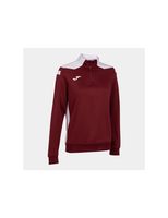 sudadera de futbol joma championship vi mujer burdeos blanco