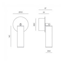 aplique de pared led tura 5w