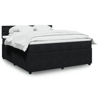 vidaxl cama box spring con colchon terciopelo negro 180x200 cm