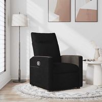 vidaxl sillon reclinable de tela negro