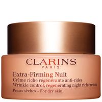 clarins cosmetica facial extra-firming nuit crema rica regenerante antiarrugas para pieles secas