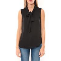 vero moda blusa heston sl bow top 10099278 noir para mujer