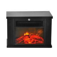 homcom chimenea electrica portatil negra 1200w