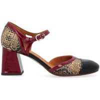 chie mihara zapatos de tacon zapato de tacon guera en piel negra y roja para mujer