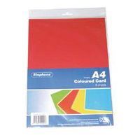 stephens assorted coloured card 80 pack