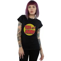 dessins animes camiseta manga larga circle logo para mujer