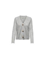 sudadera only carol cardigan light gris mujer