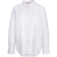 jjxx blusa jamie linen shirt ls - white para mujer