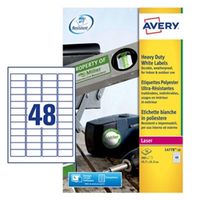 avery laser label heavy duty 457x212mm 48 per sheet white 960 pack