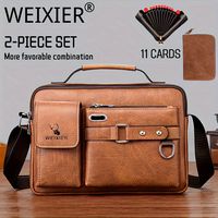 rweixierr bolsa para hombre de poliuretano bolsa para hombre de negocios bolsa de hombro portatil bolsa casual para hombre regalo para padreaniversario