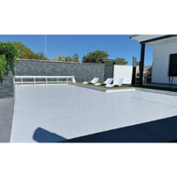 cubierta de lamas elevada de pvc 5x3 m blanca