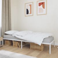 vidaxl estructura de cama sin colchon metal blanco 90x190 cm