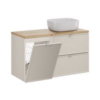 mueble lavabo cesto de ropa estratificado 100cm