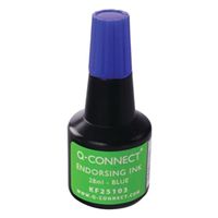 q-connect endorsing ink 28ml blue pack of 10 ref kf25103q