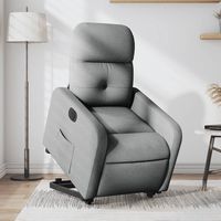 vidaxl sillon electrico reclinable elevable de tela gris claro