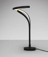 lampara de mesa negra mate arenado 50 cm altura danza led