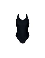 banador ras solid classic back mujer negro