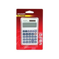 sharp silver 8-digit hand held pocket calculator el240sab