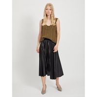 vila falda nitban midi skirt - black para mujer