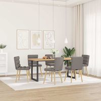 vidaxl sillas de comedor 6 unidades de tela gris taupe