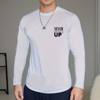 ropa de dormir informal para hombre nunca te rindas estampado sencillo manga larga tops comodos esenciales para dormir para el verano