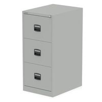 qube by bisley 3 drawer filing cabinet goose grey