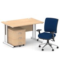 impulse 1200 desk maplewhite cantilever 3 dr mobile ped blue chair