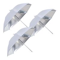 bresser sm-04 pack 3 paraguas reflectores 109cm blancoplata