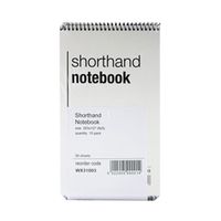 spiral shorthand notepad 80 leaf pack of 10 wx31003