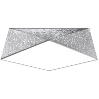 lampara geometrico en pvc plata l 45cm