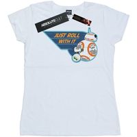 star wars the rise of skywalker camiseta manga larga just roll with it para mujer