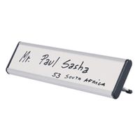 bi-office drywipe desk nameplate 60x220x20mm white