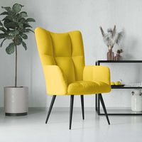 vidaxl sillon de relax de terciopelo amarillo mostaza