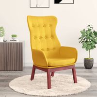 vidaxl sillon de relax de tela amarillo mostaza