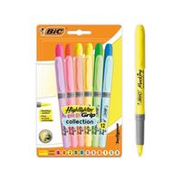 bic highlighter grip pastel assorted 12 pack