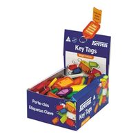 kevron plastic clicktag key tag assorted 100 pack id5ac100