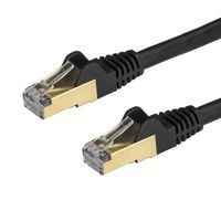 startech cable de red snagless cat 6a 15m negro