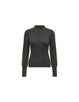 sudadera only katia high dark grey melange mujer