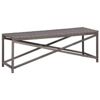 vidaxl banco de jardin ratan sintetico gris 120 cm