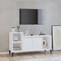 vidaxl mueble para tv madera contrachapada blanco 100x35x55 cm