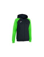 chaqueta joma academy iv con capucha mujer negro verde fluor