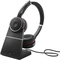 jabra evolve 75 ms auriculares bluetooth con base negro