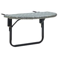 vidaxl mesa de jardin de ratan sintetico gris 60x60x40 cm