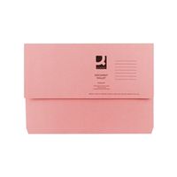 q-connect document wallet foolscap pink pack of 50 ref kf23015