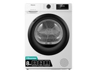 secadora carga frontal - hisense dhqe800bw2 bomba de calor blanco 8kg a