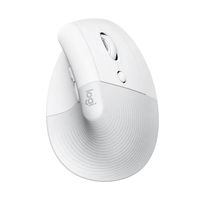 mouse raton vertical logitech lift 6 botones 4000 dpi wireless inalambrico blanco crudo