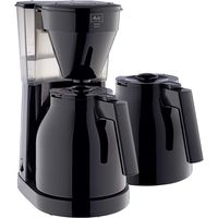 melitta easy therm ii 1023-06 cafetera de goteo con 2 jarras negra