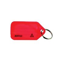 kevron plastic clicktag key tag red 100 pack id5red100