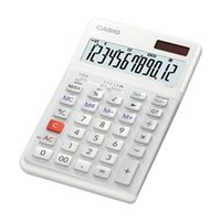 casio je-12e 12 digit ergonomic compact desktop calculator white