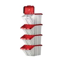 barton multifunctional storage bins red lids 4 pack 0521024